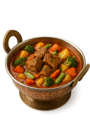 Lamm mit Gemüse-Curry (Mutton Sabzi)